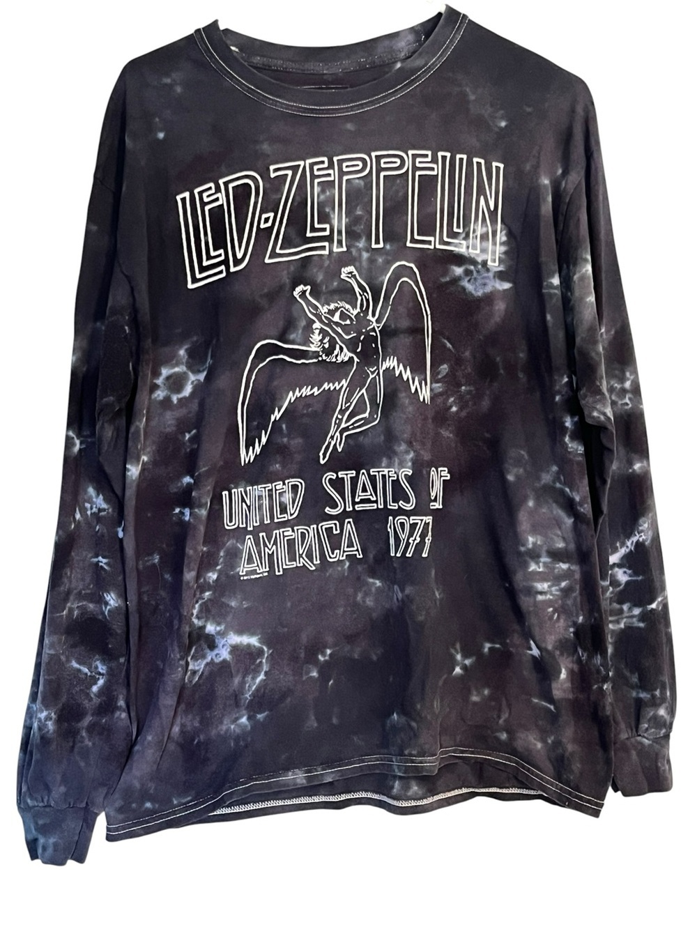 Led Zeppelin 1977 Tour Graphic Tee Large Concert Shirt Streetwear Y2K